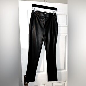 Black Faux Leather Calvin Klein Pants